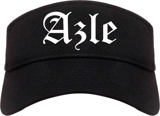 Azle Texas TX Old English Mens Visor Cap Hat Black