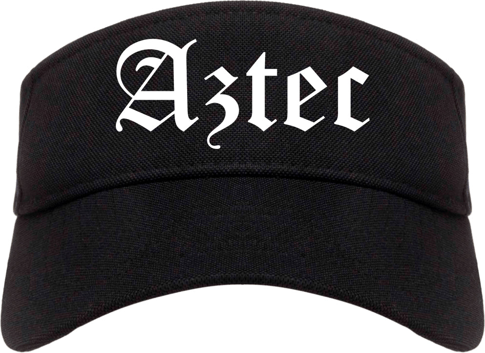 Aztec New Mexico NM Old English Mens Visor Cap Hat Black