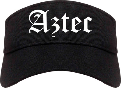 Aztec New Mexico NM Old English Mens Visor Cap Hat Black