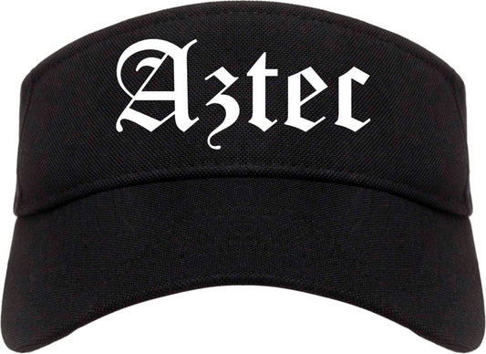 Aztec New Mexico NM Old English Mens Visor Cap Hat Black