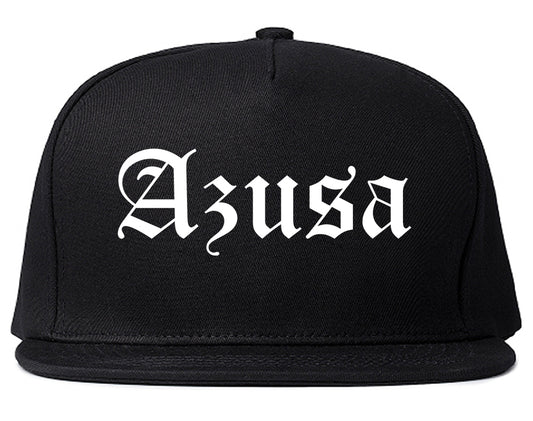 Azusa California CA Old English Mens Snapback Hat Black
