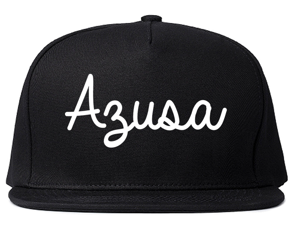 Azusa California CA Script Mens Snapback Hat Black