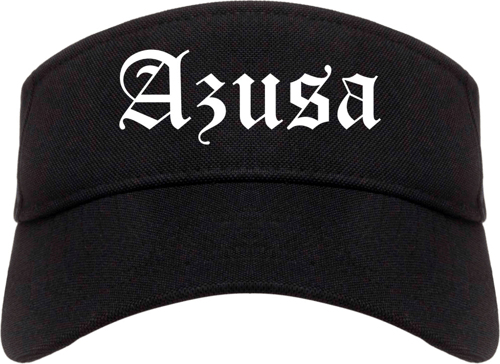 Azusa California CA Old English Mens Visor Cap Hat Black