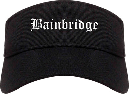 Bainbridge Georgia GA Old English Mens Visor Cap Hat Black