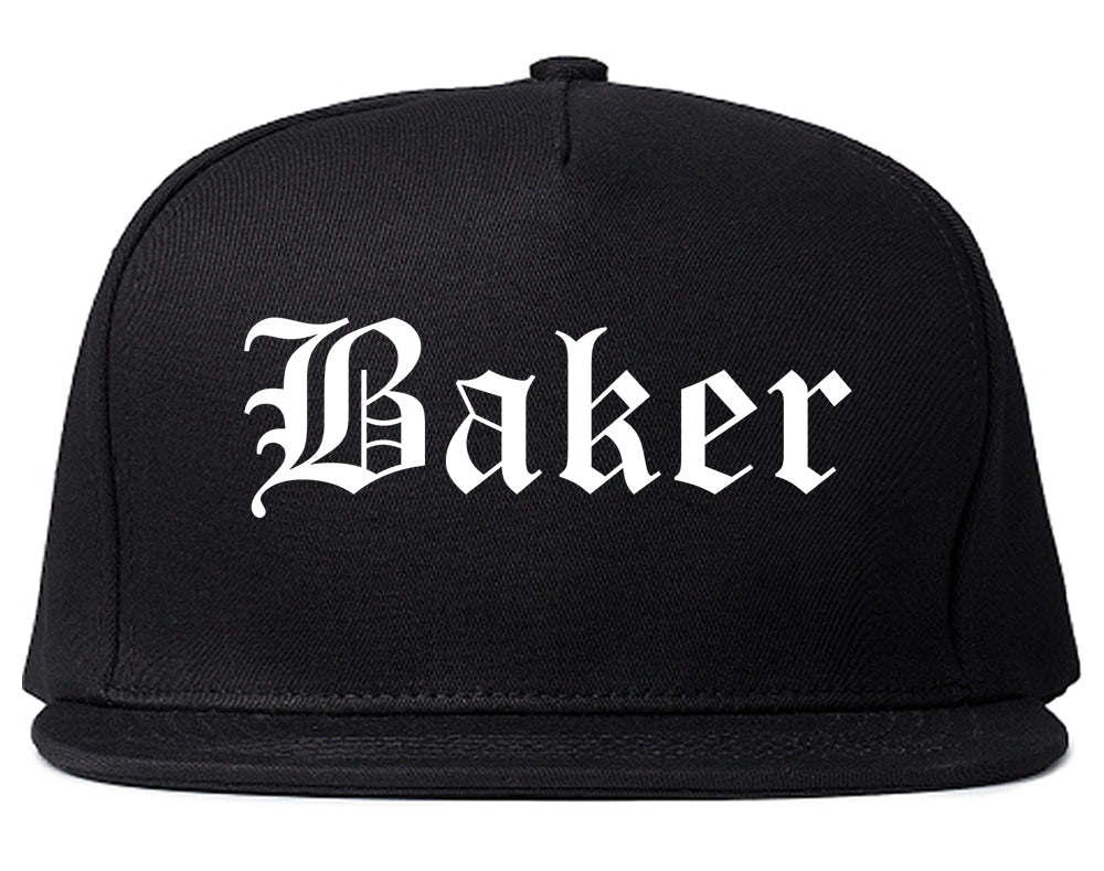 Baker Louisiana LA Old English Mens Snapback Hat Black
