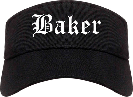 Baker Louisiana LA Old English Mens Visor Cap Hat Black