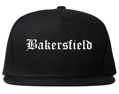 Bakersfield California CA Old English Mens Snapback Hat Black