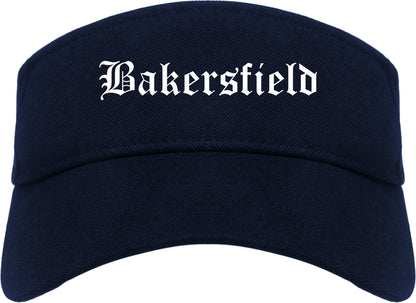 Bakersfield California CA Old English Mens Visor Cap Hat Navy Blue