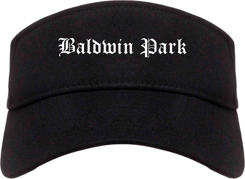 Baldwin Park California CA Old English Mens Visor Cap Hat Black