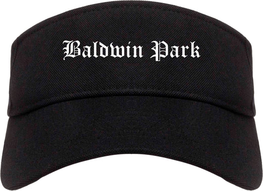 Baldwin Park California CA Old English Mens Visor Cap Hat Black