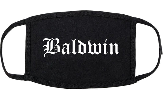 Baldwin Pennsylvania PA Old English Cotton Face Mask Black