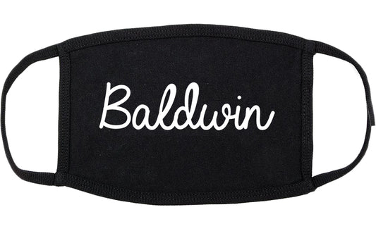 Baldwin Pennsylvania PA Script Cotton Face Mask Black