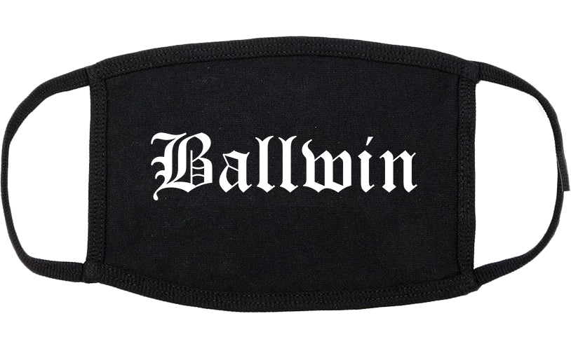 Ballwin Missouri MO Old English Cotton Face Mask Black