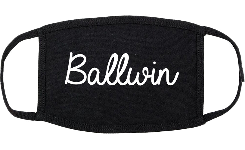 Ballwin Missouri MO Script Cotton Face Mask Black