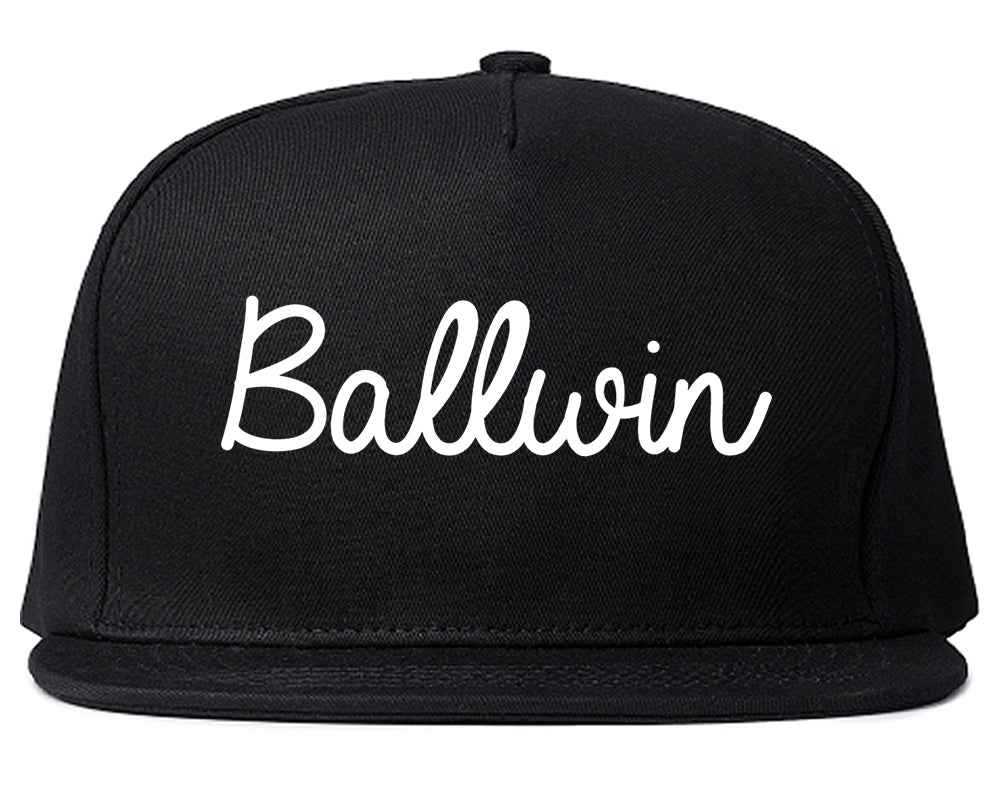 Ballwin Missouri MO Script Mens Snapback Hat Black