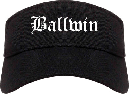 Ballwin Missouri MO Old English Mens Visor Cap Hat Black