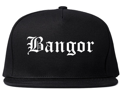 Bangor Pennsylvania PA Old English Mens Snapback Hat Black