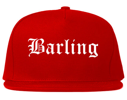 Barling Arkansas AR Old English Mens Snapback Hat Red