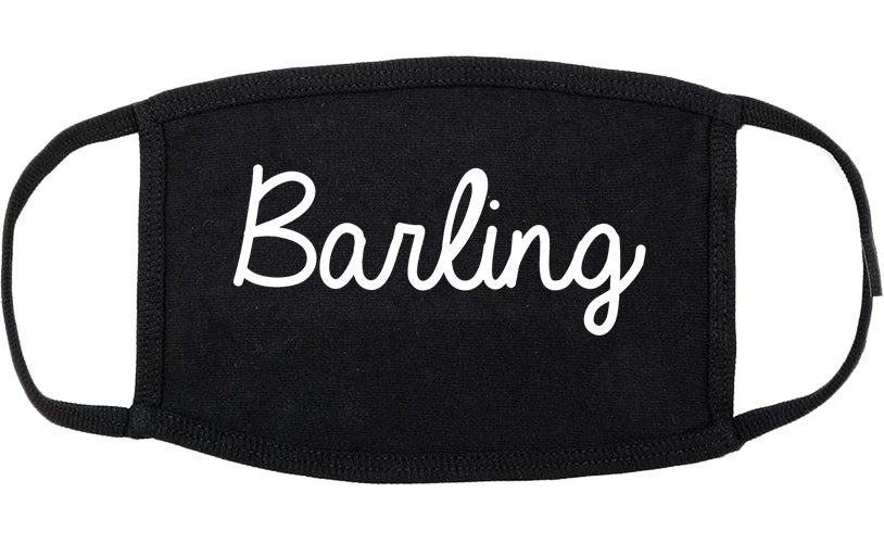 Barling Arkansas AR Script Cotton Face Mask Black