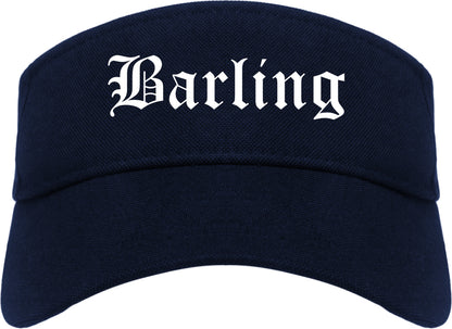 Barling Arkansas AR Old English Mens Visor Cap Hat Navy Blue
