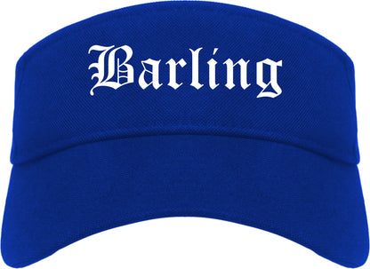 Barling Arkansas AR Old English Mens Visor Cap Hat Royal Blue