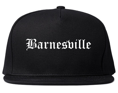 Barnesville Georgia GA Old English Mens Snapback Hat Black