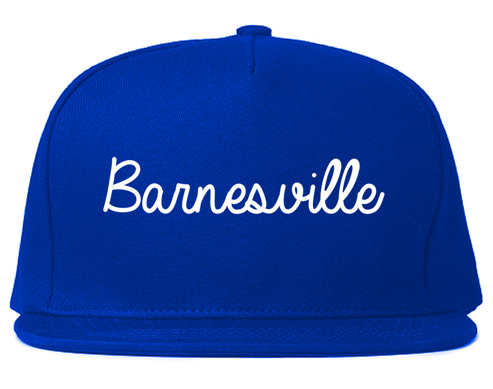 Barnesville Georgia GA Script Mens Snapback Hat Royal Blue