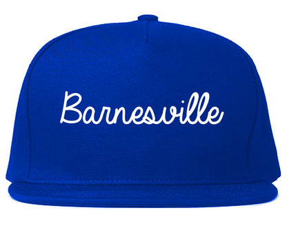 Barnesville Georgia GA Script Mens Snapback Hat Royal Blue