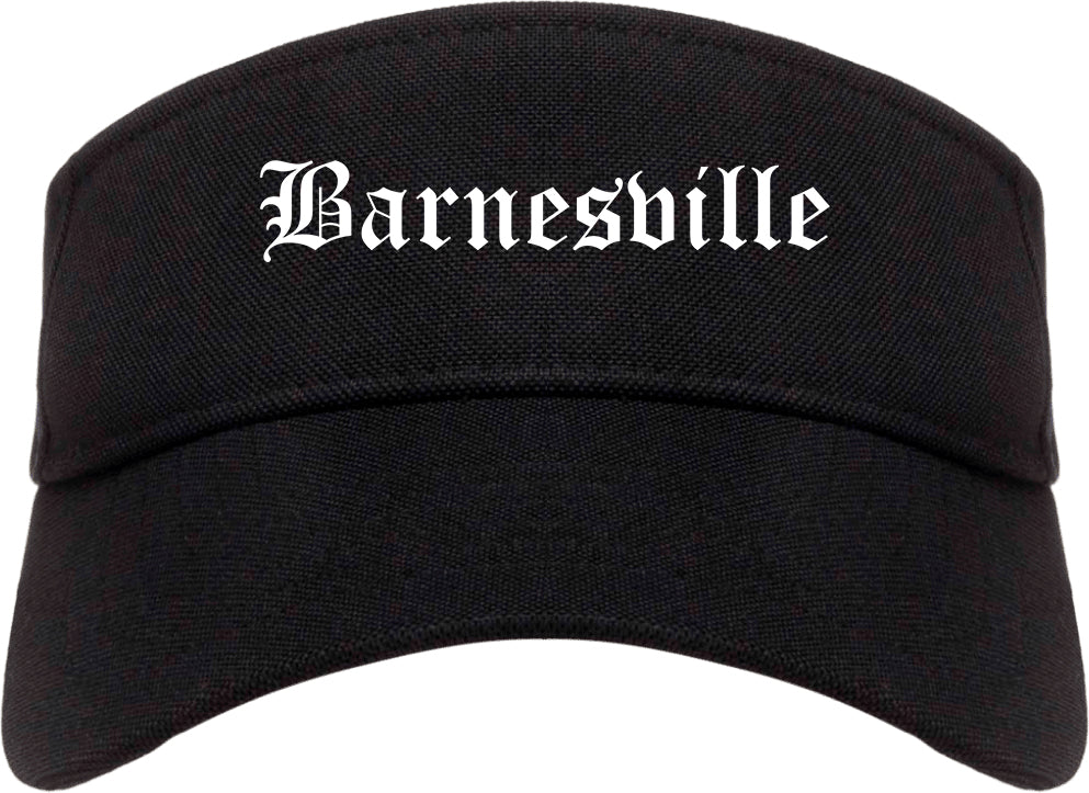 Barnesville Georgia GA Old English Mens Visor Cap Hat Black