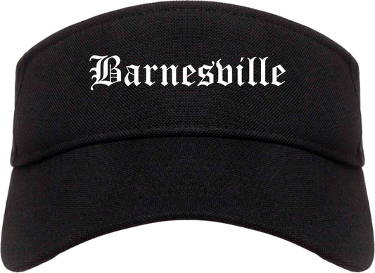 Barnesville Georgia GA Old English Mens Visor Cap Hat Black