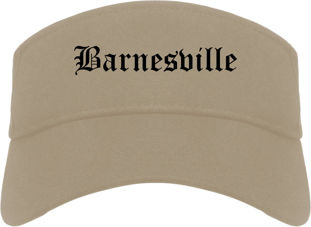 Barnesville Georgia GA Old English Mens Visor Cap Hat Khaki