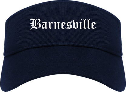Barnesville Georgia GA Old English Mens Visor Cap Hat Navy Blue
