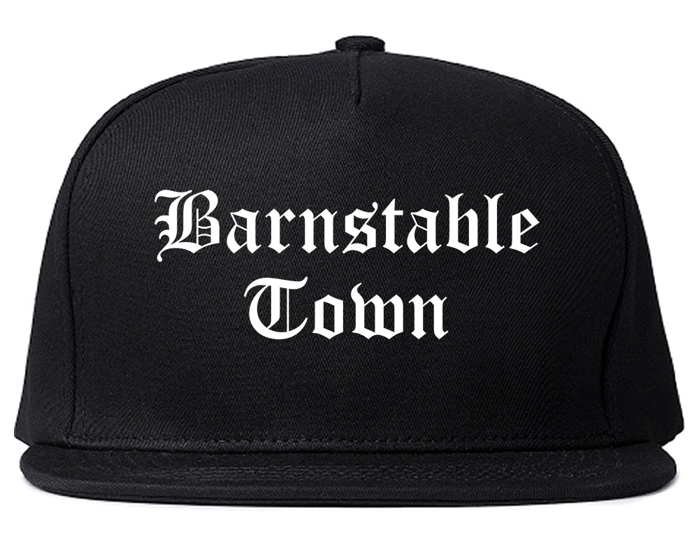Barnstable Town Massachusetts MA Old English Mens Snapback Hat Black
