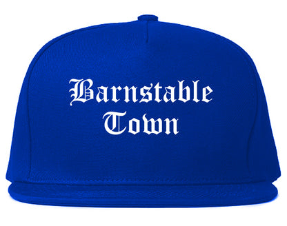 Barnstable Town Massachusetts MA Old English Mens Snapback Hat Royal Blue