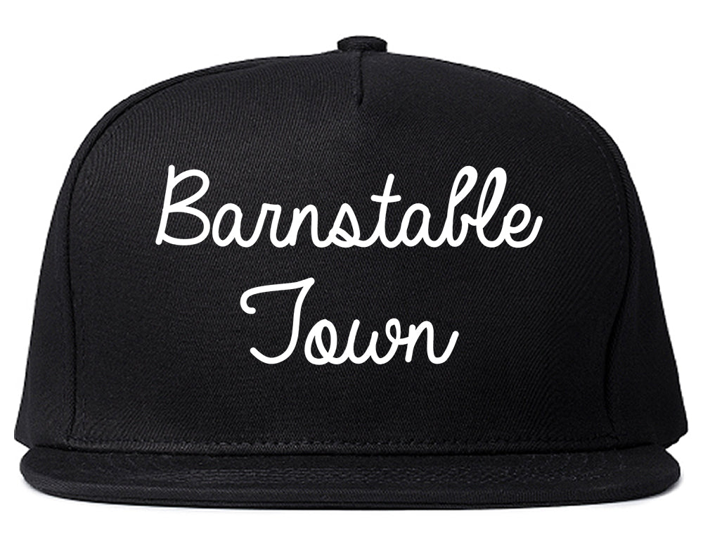 Barnstable Town Massachusetts MA Script Mens Snapback Hat Black