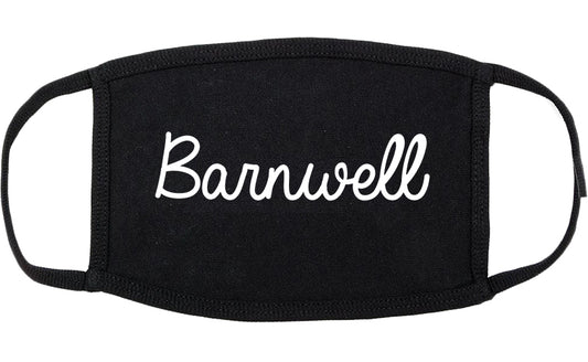 Barnwell South Carolina SC Script Cotton Face Mask Black