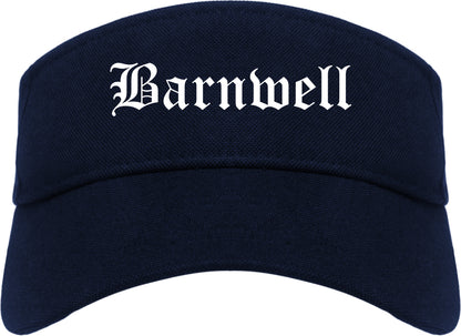 Barnwell South Carolina SC Old English Mens Visor Cap Hat Navy Blue