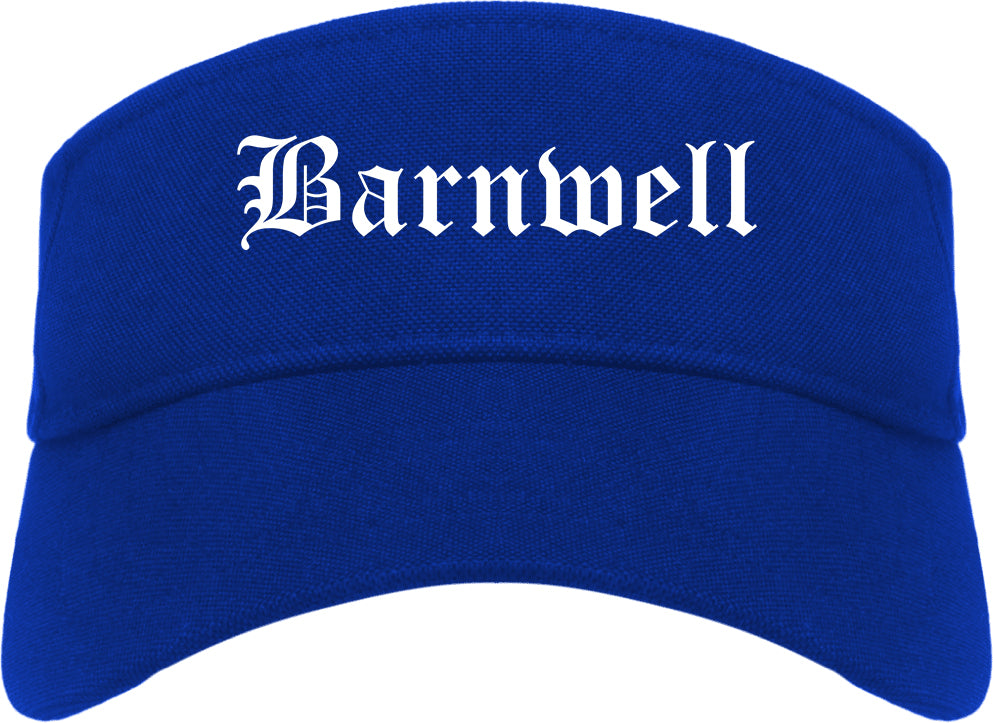 Barnwell South Carolina SC Old English Mens Visor Cap Hat Royal Blue