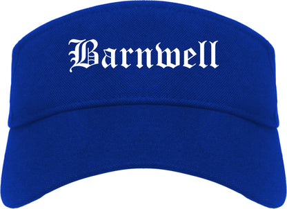Barnwell South Carolina SC Old English Mens Visor Cap Hat Royal Blue
