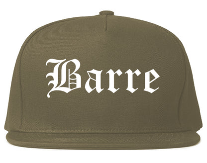Barre Vermont VT Old English Mens Snapback Hat Grey