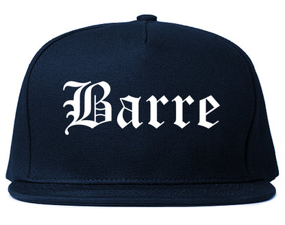 Barre Vermont VT Old English Mens Snapback Hat Navy Blue