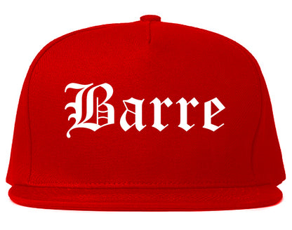 Barre Vermont VT Old English Mens Snapback Hat Red