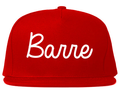 Barre Vermont VT Script Mens Snapback Hat Red