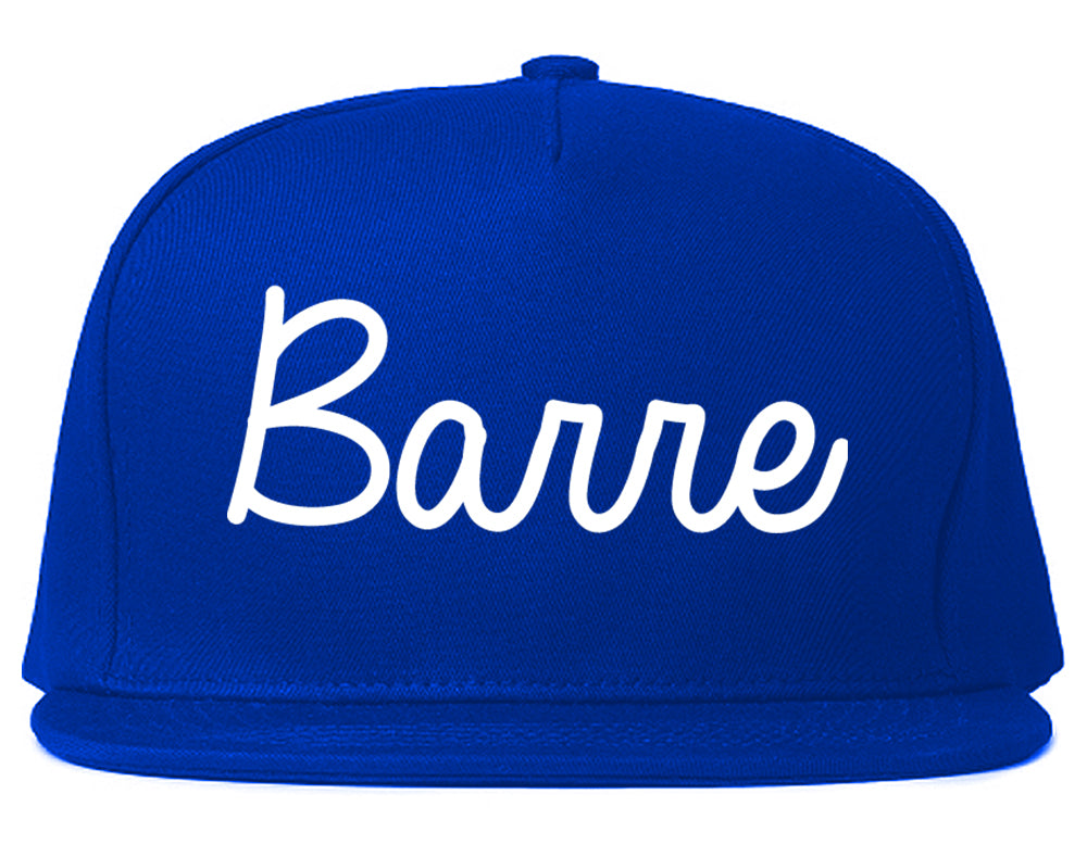 Barre Vermont VT Script Mens Snapback Hat Royal Blue