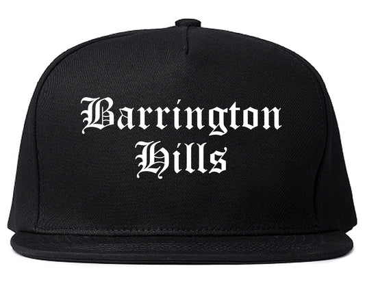 Barrington Hills Illinois IL Old English Mens Snapback Hat Black