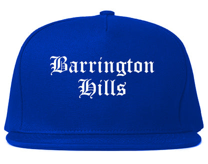 Barrington Hills Illinois IL Old English Mens Snapback Hat Royal Blue