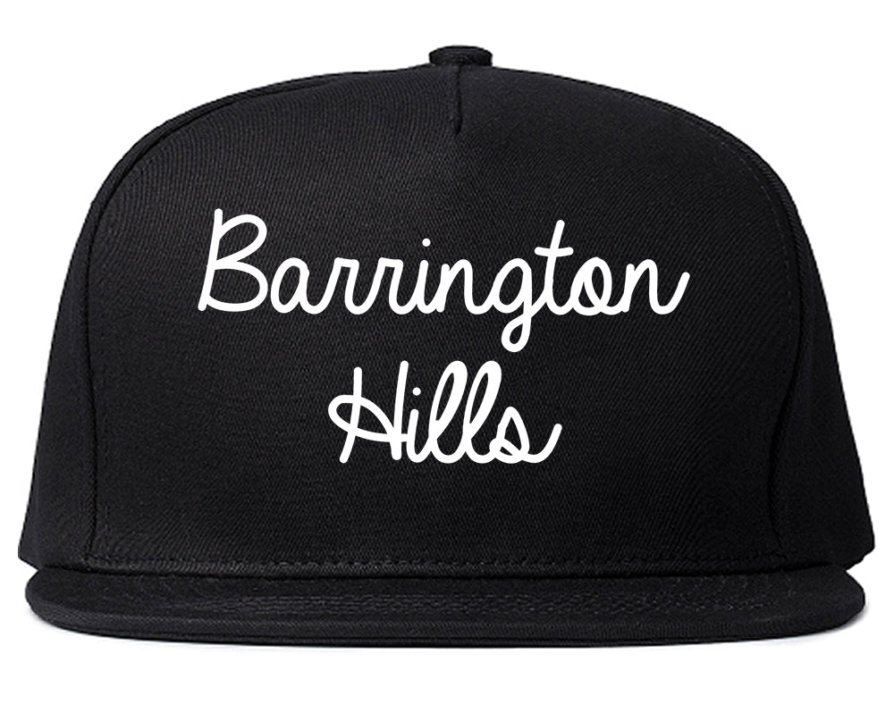 Barrington Hills Illinois IL Script Mens Snapback Hat Black