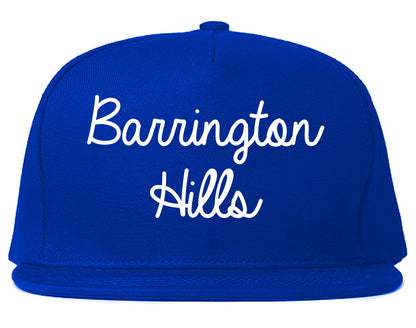 Barrington Hills Illinois IL Script Mens Snapback Hat Royal Blue