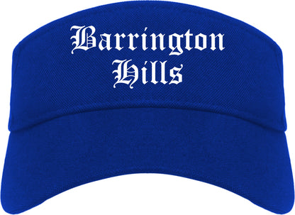 Barrington Hills Illinois IL Old English Mens Visor Cap Hat Royal Blue