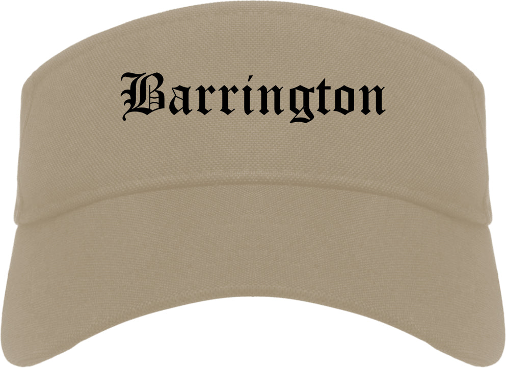 Barrington Illinois IL Old English Mens Visor Cap Hat Khaki